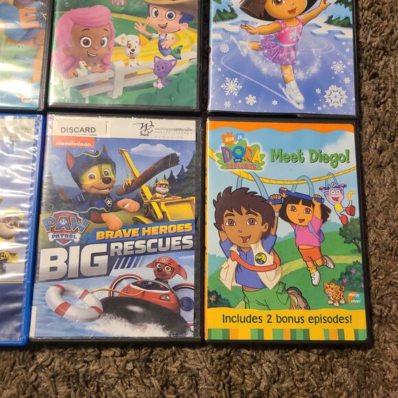 DVD Lot 8 Nickelodeon Nick Jr  Dora  Paw Patrol Diego Bubble guppies working - Picture 4 of 6